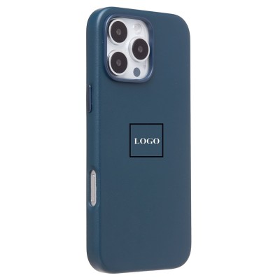 Чехол-накладка для Apple iPhone 16 Pro Max (тихоокеанский синий) ORG SM002 экокожа SafeMag