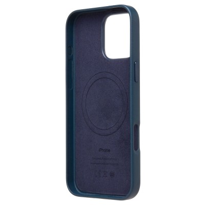 Чехол-накладка для Apple iPhone 16 Pro Max (тихоокеанский синий) ORG SM002 экокожа SafeMag