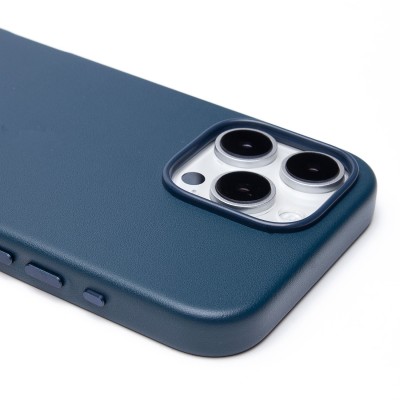 Чехол-накладка для Apple iPhone 16 Pro Max (тихоокеанский синий) ORG SM002 экокожа SafeMag