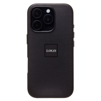 Чехол-накладка для Apple iPhone 16 Pro (черный) ORG SM002 экокожа SafeMag