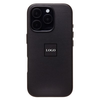 Чехол-накладка для Apple iPhone 16 Pro (черный) ORG SM002 экокожа SafeMag