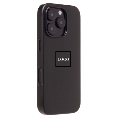 Чехол-накладка для Apple iPhone 16 Pro (черный) ORG SM002 экокожа SafeMag