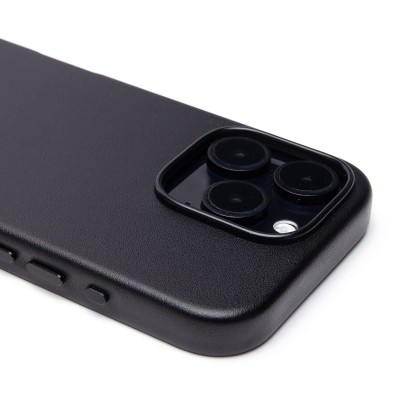 Чехол-накладка для Apple iPhone 16 Pro (черный) ORG SM002 экокожа SafeMag