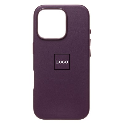 Чехол-накладка для Apple iPhone 16 Pro (багровый) ORG SM002 экокожа SafeMag