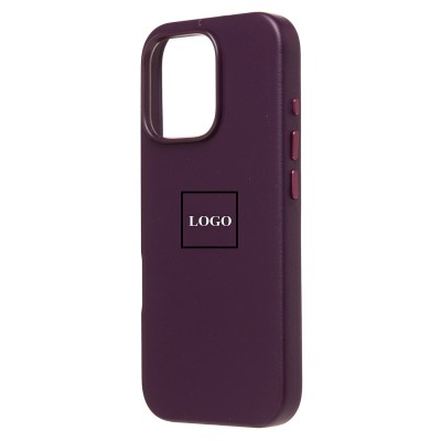 Чехол-накладка для Apple iPhone 16 Pro (багровый) ORG SM002 экокожа SafeMag