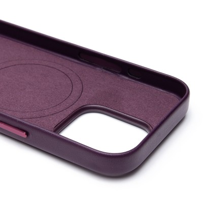 Чехол-накладка для Apple iPhone 16 Pro (багровый) ORG SM002 экокожа SafeMag