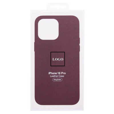 Чехол-накладка для Apple iPhone 16 Pro (багровый) ORG SM002 экокожа SafeMag