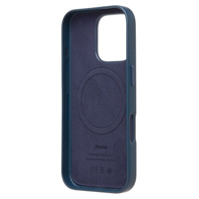 Чехол-накладка для Apple iPhone 16 Pro (тихоокеанский синий) ORG SM002 экокожа SafeMag