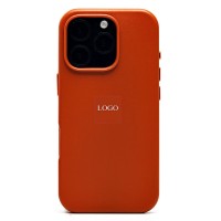 Чехол-накладка для Apple iPhone 16 Pro (серо-коричневый) ORG SM002 экокожа SafeMag