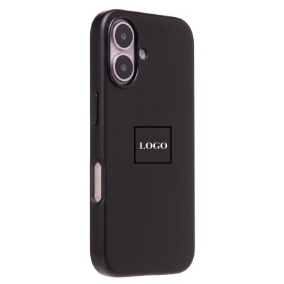Чехол-накладка для Apple iPhone 16 (черный) ORG SM002 экокожа SafeMag