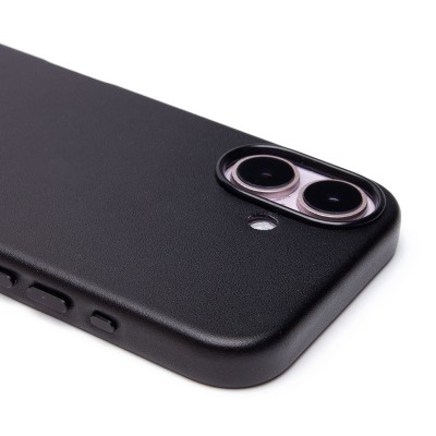 Чехол-накладка для Apple iPhone 16 (черный) ORG SM002 экокожа SafeMag