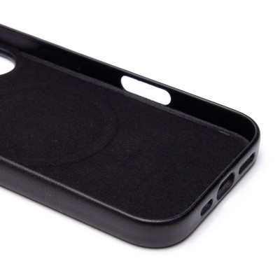 Чехол-накладка для Apple iPhone 16 (черный) ORG SM002 экокожа SafeMag
