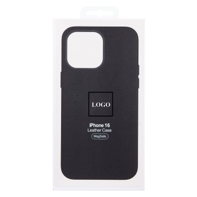 Чехол-накладка для Apple iPhone 16 (черный) ORG SM002 экокожа SafeMag