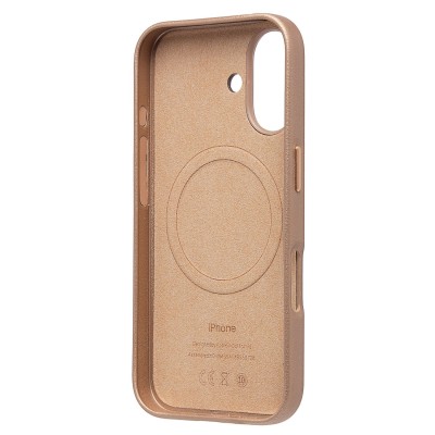 Чехол-накладка для Apple iPhone 16 (пустынный золотой) ORG SM002 экокожа SafeMag