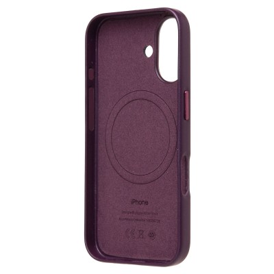 Чехол-накладка для Apple iPhone 16 (багровый) ORG SM002 экокожа SafeMag