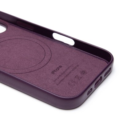Чехол-накладка для Apple iPhone 16 (багровый) ORG SM002 экокожа SafeMag