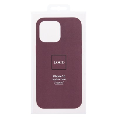 Чехол-накладка для Apple iPhone 16 (багровый) ORG SM002 экокожа SafeMag