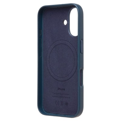 Чехол-накладка для Apple iPhone 16 (тихоокеанский синий) ORG SM002 экокожа SafeMag