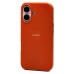 Чехол-накладка для Apple iPhone 16 (серо-коричневый) ORG SM002 экокожа SafeMag