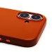Чехол-накладка для Apple iPhone 16 (серо-коричневый) ORG SM002 экокожа SafeMag