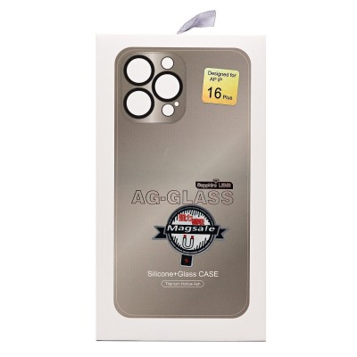 Чехол-накладка для Apple iPhone 16 Plus (титановый) ORG SM021 SafeMag