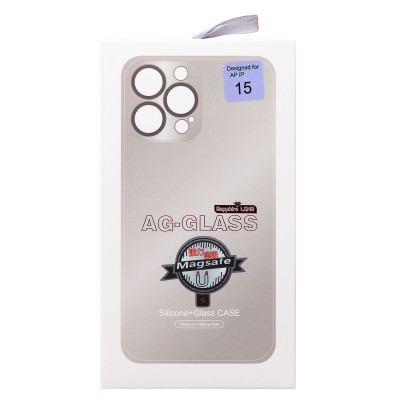 Чехол-накладка для Apple iPhone 15 (титановый) ORG SM021 SafeMag