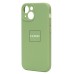 Чехол-накладка для Apple iPhone 13 mini (зеленый) ORG Soft Touch с закрытой камерой