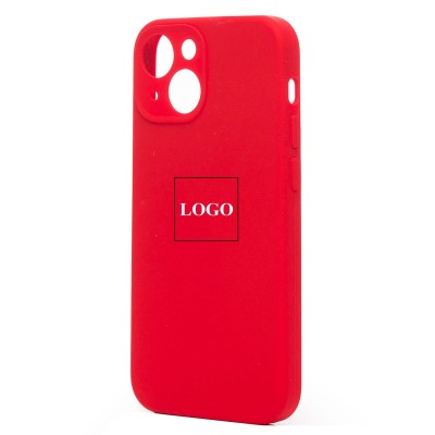 Чехол-накладка для Apple iPhone 13 mini (красный) ORG Soft Touch с закрытой камерой