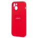 Чехол-накладка для Apple iPhone 13 mini (красный) ORG Soft Touch с закрытой камерой