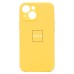 Чехол-накладка для Apple iPhone 13 mini (желтый) ORG Soft Touch с закрытой камерой