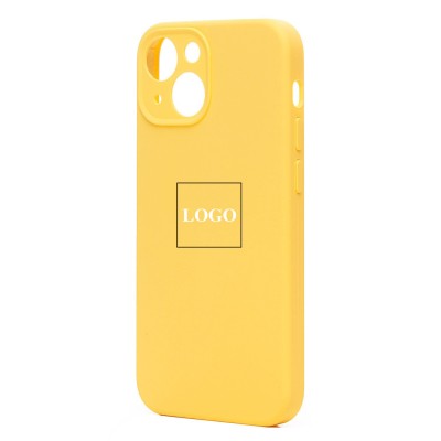 Чехол-накладка для Apple iPhone 13 mini (желтый) ORG Soft Touch с закрытой камерой