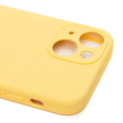 Чехол-накладка для Apple iPhone 13 mini (желтый) ORG Soft Touch с закрытой камерой