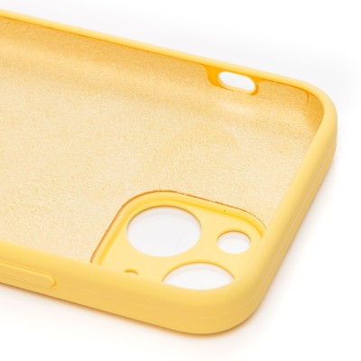 Чехол-накладка для Apple iPhone 13 mini (желтый) ORG Soft Touch с закрытой камерой