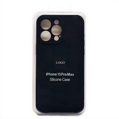 Чехол-накладка для Apple iPhone 15 Pro Max (черный) ORG Soft Touch с закрытой камерой