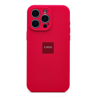 Чехол-накладка для Apple iPhone 15 Pro Max (бордовый) ORG Soft Touch с закрытой камерой