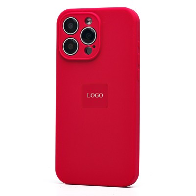 Чехол-накладка для Apple iPhone 15 Pro Max (бордовый) ORG Soft Touch с закрытой камерой