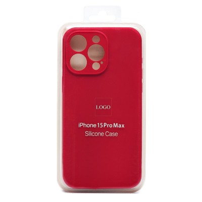 Чехол-накладка для Apple iPhone 15 Pro Max (бордовый) ORG Soft Touch с закрытой камерой