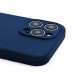 Чехол-накладка для Apple iPhone 15 Pro Max (темно-синий) ORG Soft Touch с закрытой камерой