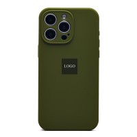 Чехол-накладка для Apple iPhone 15 Pro Max (темно-зеленый) ORG Soft Touch с закрытой камерой