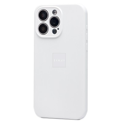 Чехол-накладка для Apple iPhone 15 Pro Max (белый) ORG Soft Touch с закрытой камерой