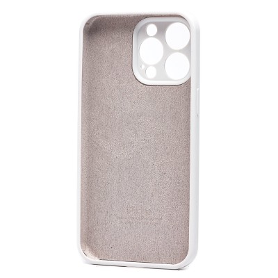 Чехол-накладка для Apple iPhone 15 Pro Max (белый) ORG Soft Touch с закрытой камерой