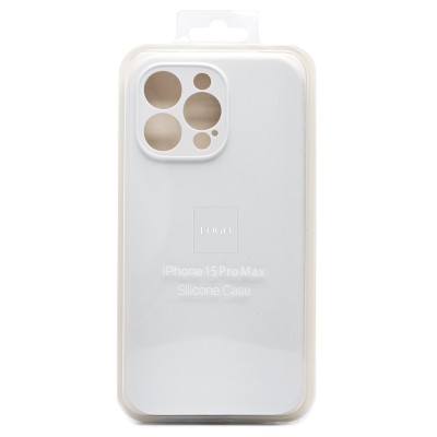 Чехол-накладка для Apple iPhone 15 Pro Max (белый) ORG Soft Touch с закрытой камерой