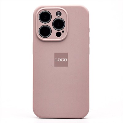 Чехол-накладка для Apple iPhone 15 Pro (бежевый) ORG Soft Touch с закрытой камерой