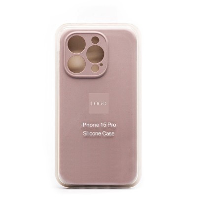 Чехол-накладка для Apple iPhone 15 Pro (бежевый) ORG Soft Touch с закрытой камерой