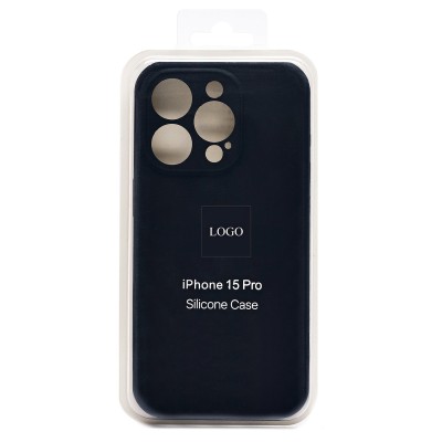 Чехол-накладка для Apple iPhone 15 Pro (черный) ORG Soft Touch с закрытой камерой