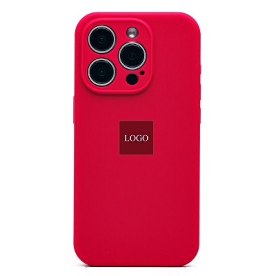 Чехол-накладка для Apple iPhone 15 Pro (бордовый) ORG Soft Touch с закрытой камерой
