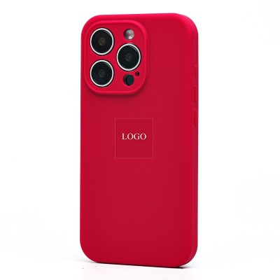 Чехол-накладка для Apple iPhone 15 Pro (бордовый) ORG Soft Touch с закрытой камерой