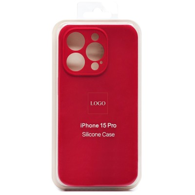 Чехол-накладка для Apple iPhone 15 Pro (бордовый) ORG Soft Touch с закрытой камерой