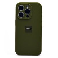 Чехол-накладка для Apple iPhone 15 Pro (темно-зеленый) ORG Soft Touch с закрытой камерой