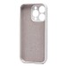 Чехол-накладка для Apple iPhone 15 Pro (белый) ORG Soft Touch с закрытой камерой